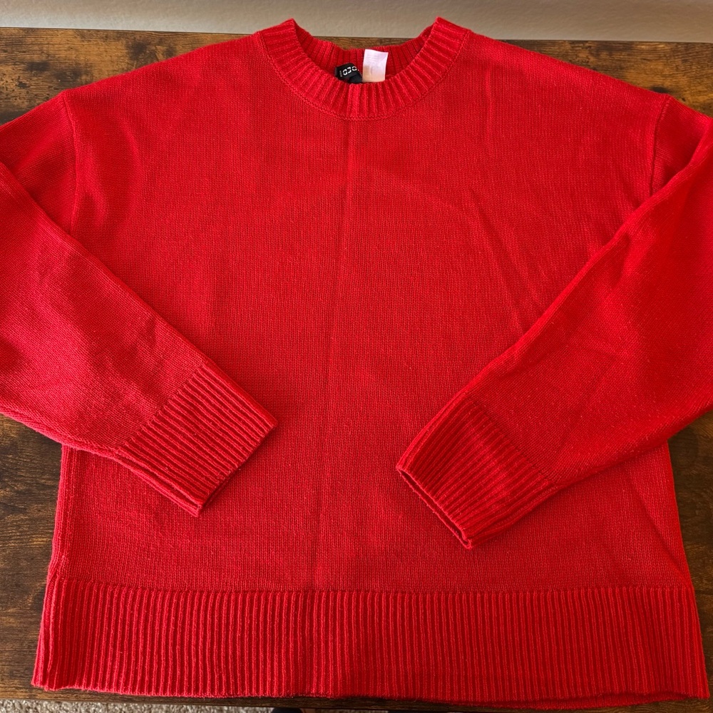 H&M Vibrant Red Crewneck Sweater
